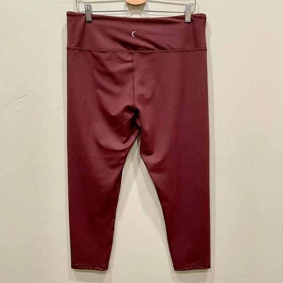 Zyia Active Burgundy Red Ankle Leggings - Size: 20 - Picture 2 of 7
